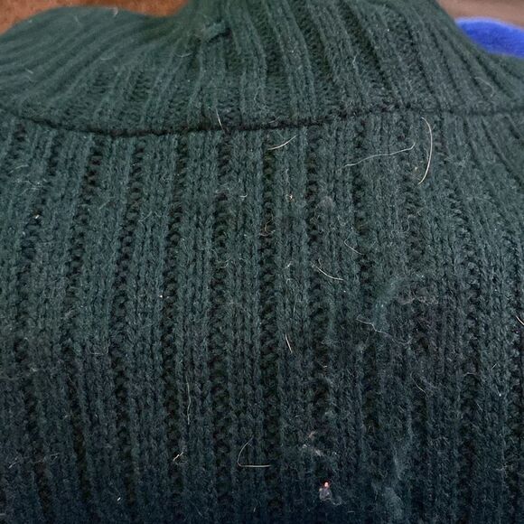 Allison Brittney Knit Turtleneck Sweater Teal Combo XL - Picture 5 of 5